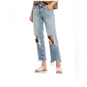 NWT Free People Maggie Mid Rise Straight Leg Jeans